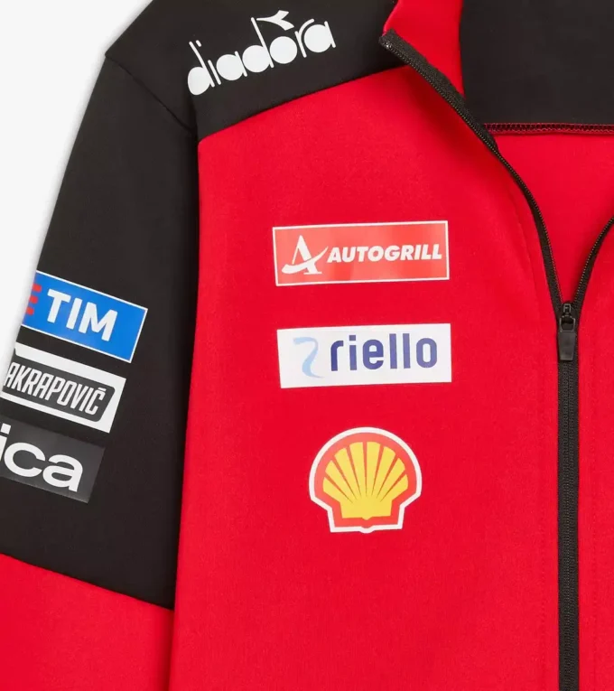 Hanorac sportiv Ducati Replica Mgp25 cu fermoar integral Hanorac sportiv Ducati 2025 MotoGP replica cu fermoar integral