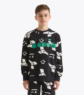 Jb. Hanorac Hanorac cu guler rotund și logo Smile – Băieți