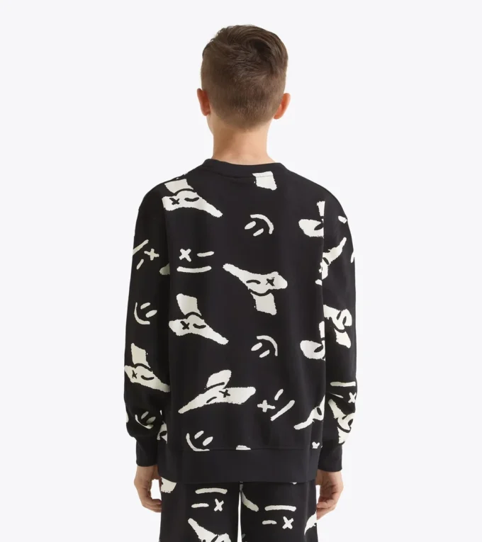 Jb. Hanorac Hanorac cu guler rotund și logo Smile – Băieți