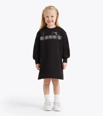 Jg. Dress Rhinestone Td Rochie căptușită cu fleece – Fete