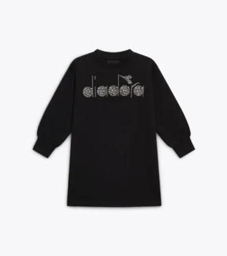 Jg. Dress Rhinestone Td Rochie căptușită cu fleece – Fete